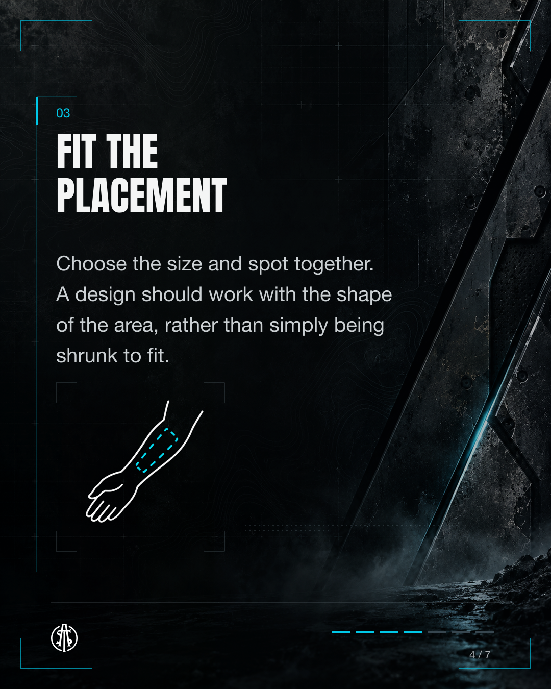 Choose tattoo size and placement together so the design works with the area.