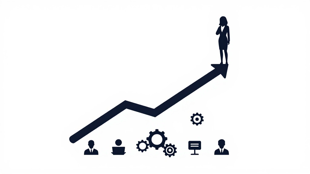 A split image showing a traditional QA engineers workspace on one side and an AI-powered QA dashboard with advanced analytics on the other. A female professional bridges the two, looking confidently t