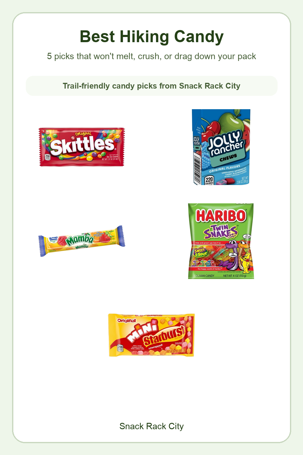 Best Hiking Candy Pinterest image