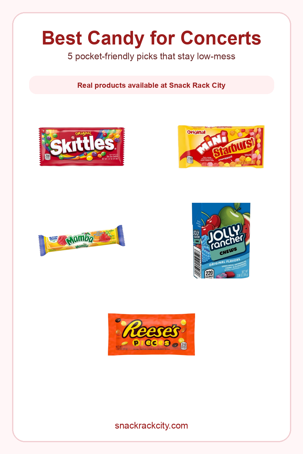 Best Candy for Concerts Pinterest image