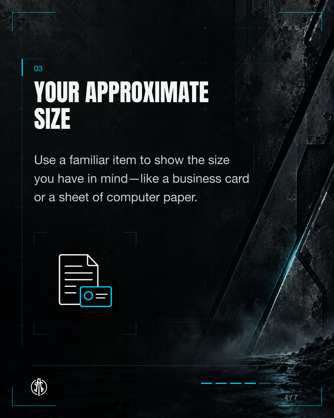Compare your intended tattoo size with a business card or sheet of computer paper.